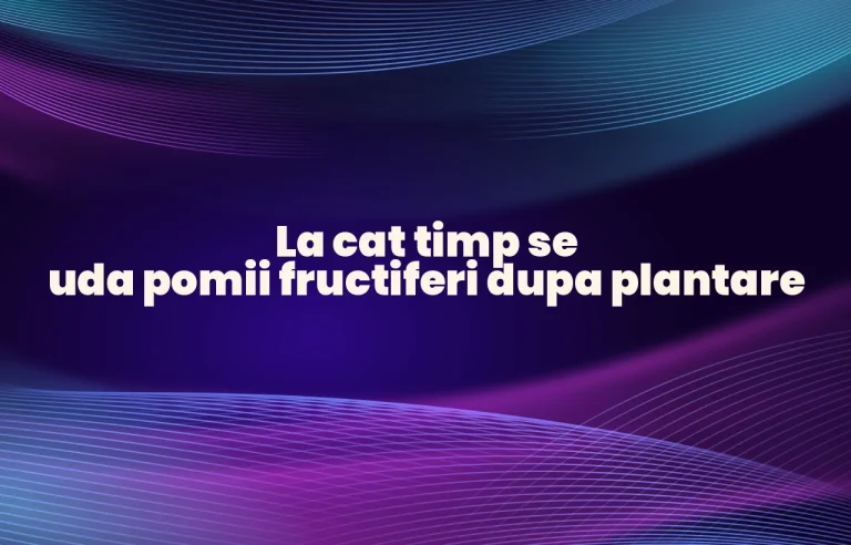 la cat timp se uda pomii fructiferi dupa plantare