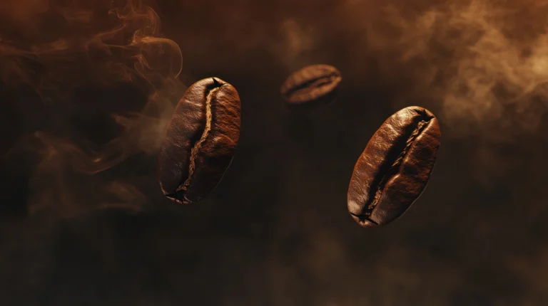 coffee beans smoke